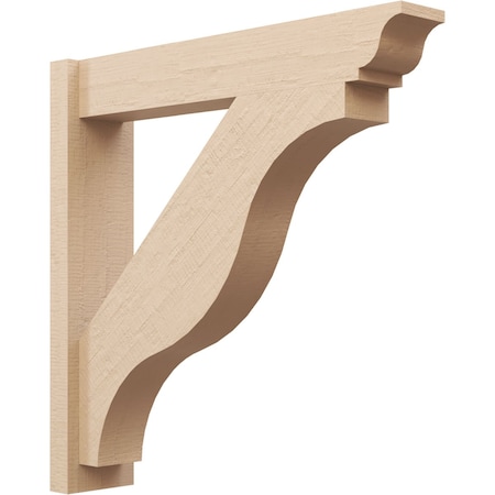 Ekena Millwork 6-in W x 30-in D x 30-in H Funston Trad Rough Cedar Woodgrain TimberThane Outlooker, Primed Tan OUTUR060X30X30FST04RCPR